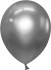 Шары однотонные, серебро, металлик B040-11 50 шт. (12"/30см)