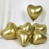 Шары сердечки латексные B139 хром, золото 50 шт. (12"/30 см)