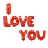 Набор шары-буквы "I Love You" Красные,Фольга B137-2 (17"/43 см)