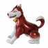 Шар 3D "Собака Хаски" фольга X234 в уп. (53х55 см)